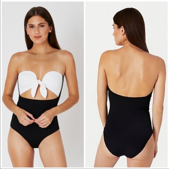 Onia Marie one piece swimsuit black and white - Picture 1 of 11